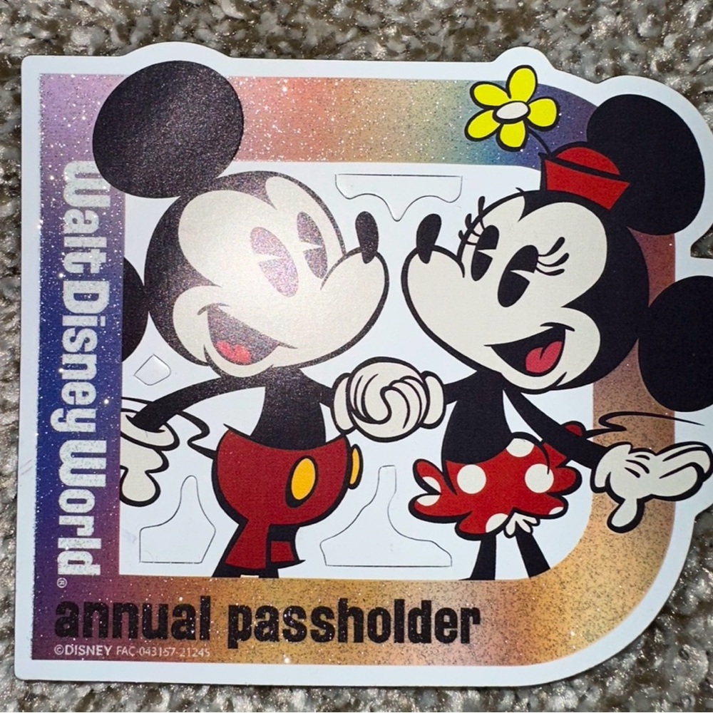 Disney Annual Passholder Magnet Mickey Mouse Minnie Mouse